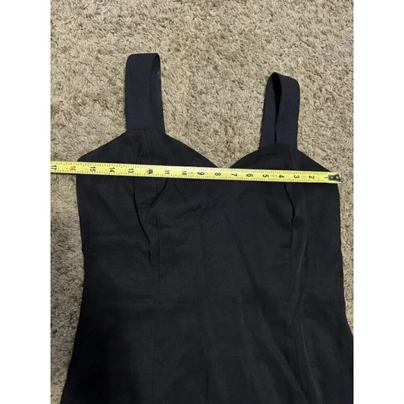 CACHE Vintage Black Square Neck Maxi Dress Size 10 Y2K Sleeveless 90s Goth Fairy - Picture 10 of 13